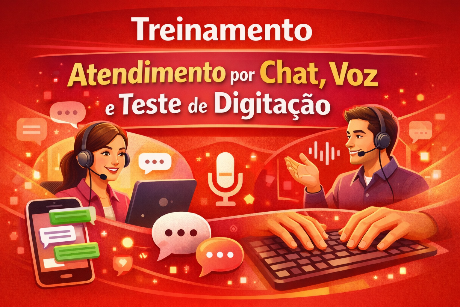 Treinamento | Atendimento por Chat, Voz e Teste de Digitação